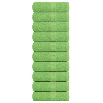 vidaXL Brisače za goste FROGN 10 kosov jabolčno zelene 30x50 cm 360 g/m²