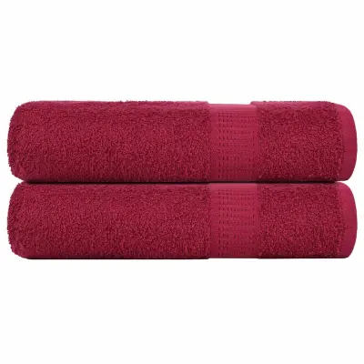 vidaXL Brisače za roke FROGN 2 kosa bordo 50x100 cm 360 g/m²