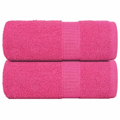vidaXL Brisače za goste FROGN 2 kosa roza 30x50 cm 360 g/m²