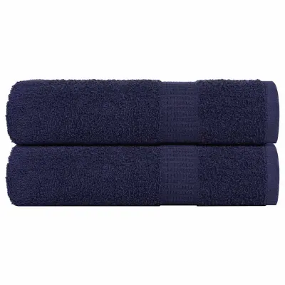 vidaXL Brisače za tuširanje FROGN 2 kosa temno modre 70x140 cm 360 g/m²