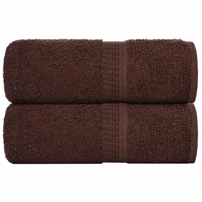 vidaXL Brisače za goste FROGN 2 kosa rjave 30x50 cm 360 g/m²