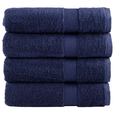 vidaXL Premium brisače za roke SOLUND 4 kosi temno modre 50x100 cm 600 g/m²