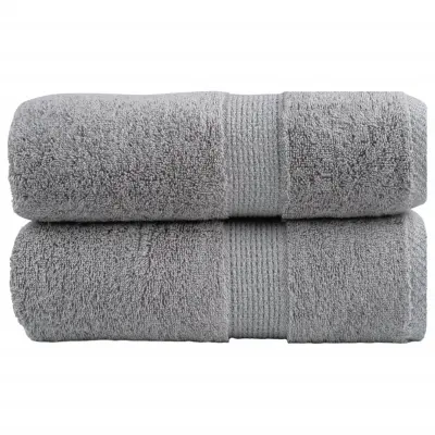 vidaXL Premium brisače za pranje SOLUND 2 kosa sive 30x30 cm 600 g/m²