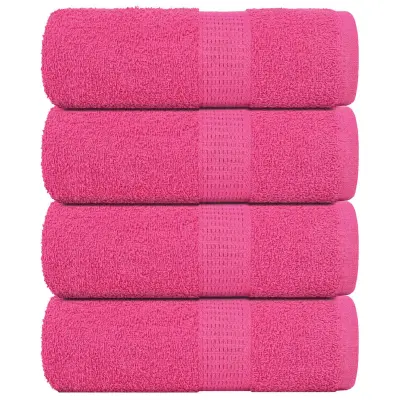 vidaXL Brisače za goste FROGN 4 kosi roza 30x50 cm 360 g/m²