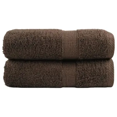 vidaXL Premium brisače za pranje SOLUND 2 kosa rjave 30x30 cm 600 g/m²