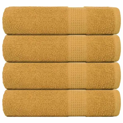 vidaXL Brisače za roke FROGN 4 kosi zlate 50x100 cm 360 g/m²