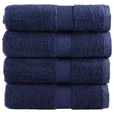 vidaXL Premium brisače za pranje SOLUND 4 kosi temno modre 30x30 cm 600 g/m²