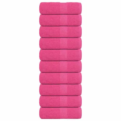 vidaXL Brisače za umivanje FROGN 10 kosov roza 30x30 cm 360 g/m²