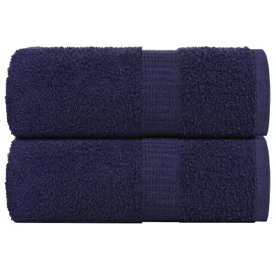 vidaXL Brisače za goste FROGN 2 kosa temno modre 30x50 cm 360 g/m²