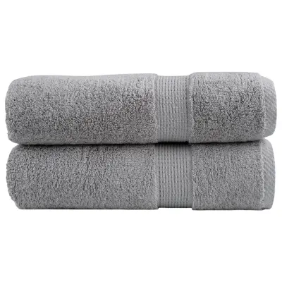 vidaXL Premium brisače za roke SOLUND 2 kosa sive 50x100 cm 600 g/m²