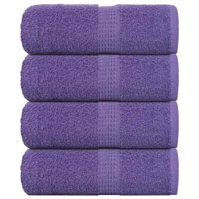 vidaXL Brisače za goste FROGN 4 kosi vijolične 30x50 cm 360 g/m²