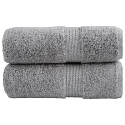 vidaXL Premium brisače za goste SOLUND 2 kosa sive 30x50 cm 600 g/m²