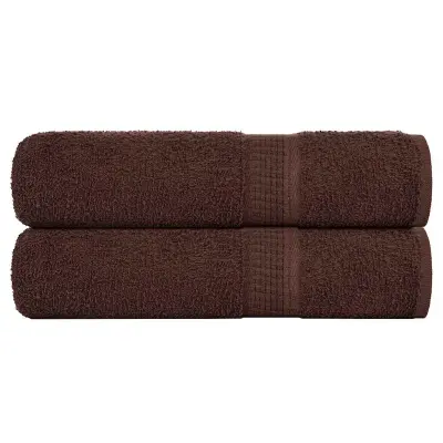 vidaXL Brisače za roke FROGN 2 kosa rjave 50x100 cm 360 g/m²