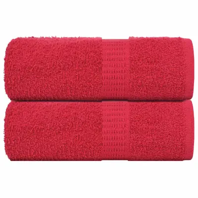 vidaXL Brisače za goste FROGN 2 kosa rdeče 30x50 cm 360 g/m²
