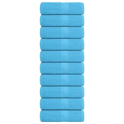 vidaXL Brisače za goste FROGN 10 kosov turkizne 30x50 cm 360 g/m²