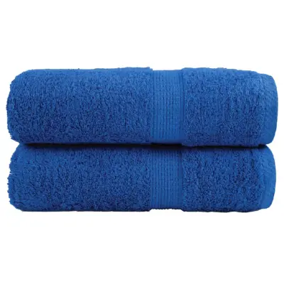 vidaXL Premium brisače za pranje SOLUND 2 kosa modre 30x30 cm 600 g/m²