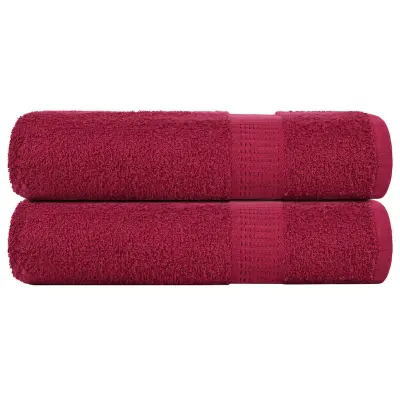 vidaXL Brisače za tuširanje FROGN 2 kos Bordeaux 70x140 cm 360 gsm