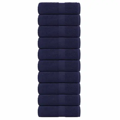 vidaXL Brisače za goste FROGN 10 kosov temno modre 30x50 cm 360 g/m²
