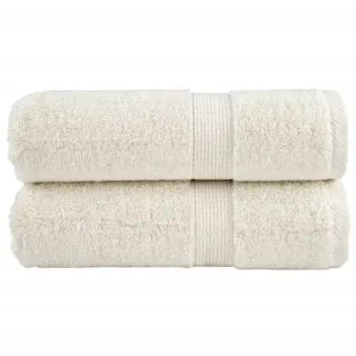 vidaXL Premium brisače za pranje SOLUND 2 kosa kremne barve 30x30 cm 600 g/m²