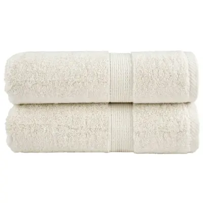 vidaXL Premium brisače za goste SOLUND 2 kosa kremne barve 30x50 cm 600 g/m²