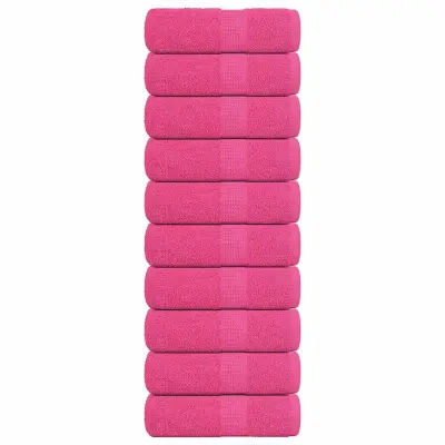vidaXL Brisače za goste FROGN 10 kosov roza 30x50 cm 360 g/m²