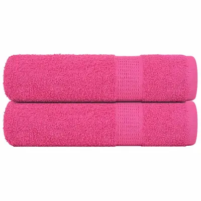 vidaXL Brisače za tuširanje FROGN 2 kos roza 70x140 cm 360 gsm