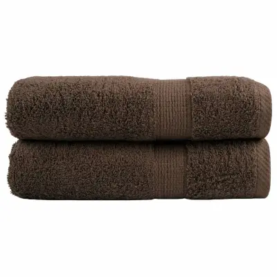 vidaXL Premium brisače za roke SOLUND 2 kosa rjave 50x100 cm 600 g/m²