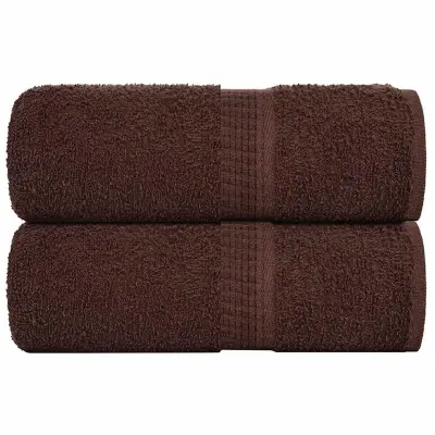 vidaXL Brisače za umivanje FROGN 2 kosa rjave 30x30 cm 360 g/m²