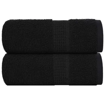 vidaXL Pralne brisače FROGN 2 kosa črne 30x30 cm 360 g/m²