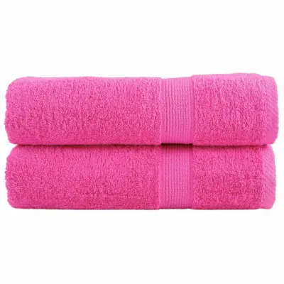 vidaXL Premium brisače za roke SOLUND 2 kosa roza 50x100 cm 600 g/m²
