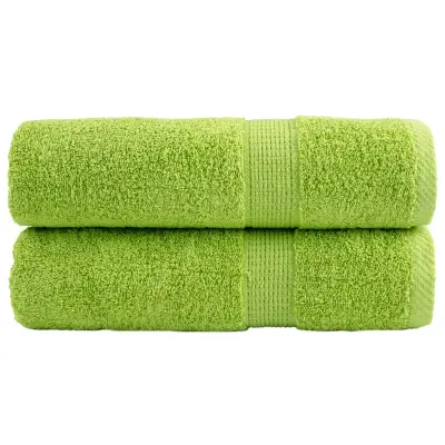 vidaXL Premium brisače za roke SOLUND 2 kosa jabolčno zelene 50x100 cm 600 g/m²