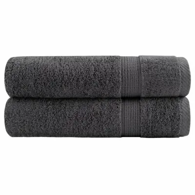 vidaXL Premium brisače za roke SOLUND 2 kosa antracit 50x100 cm 600 g/m²