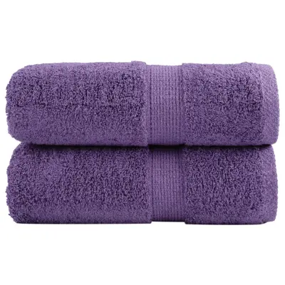 vidaXL Premium brisače za goste SOLUND 2 kosa vijolične 30x50 cm 600 g/m²