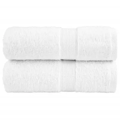 vidaXL Premium brisače za pranje SOLUND 2 kosa bele 30x30 cm 600 g/m²