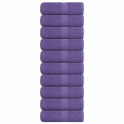 vidaXL Brisače za goste FROGN 10 kosov vijolične 30x50 cm 360 g/m²