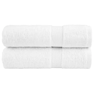 vidaXL Premium brisače za roke SOLUND 2 kosa bele 50x100 cm 600 g/m²