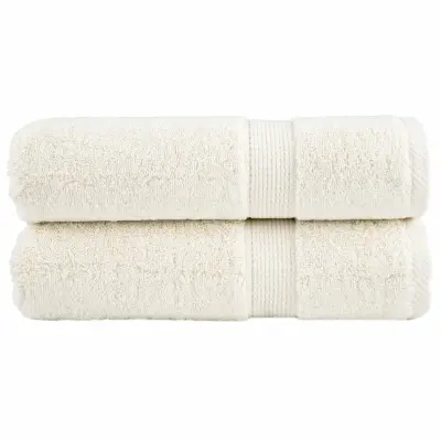 vidaXL Premium brisače za roke SOLUND 2 kosa kremne barve 50x100 cm 600 g/m²