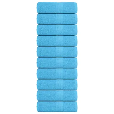vidaXL Pralne brisače FROGN 10 kosov turkizne 30x30 cm 360 g/m²