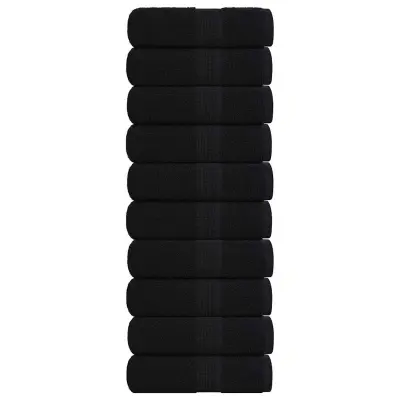 vidaXL Brisače za goste FROGN 10 kosov črne 30x50 cm 360 g/m²