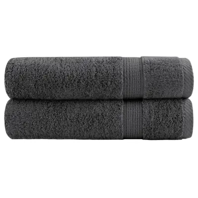 vidaXL Premium brisače za tuširanje SOLUND 2 kosa antracitne barve 70x140 cm 600 g/m²