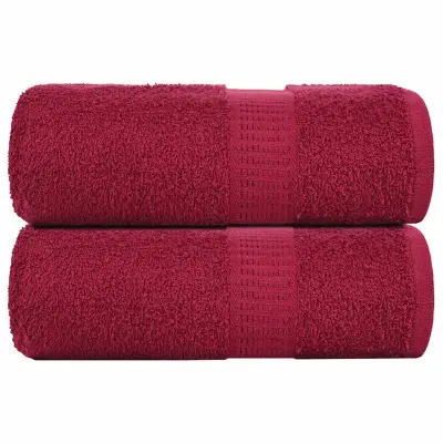 vidaXL Brisače za goste FROGN 2 kosa bordo 30x50 cm 360 g/m²