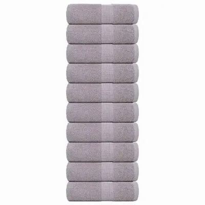 vidaXL Brisače za goste FROGN 10 kosov sive 30x50 cm 360 g/m²