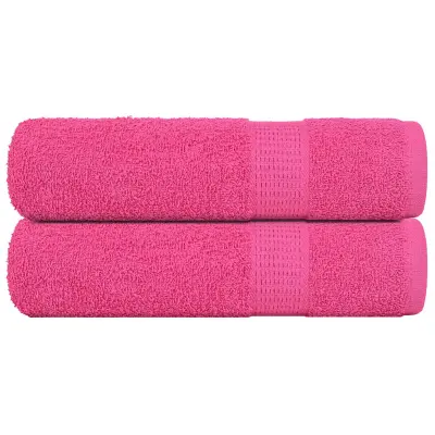 vidaXL Brisače za roke FROGN 2 kosa roza 50x100 cm 360 g/m²