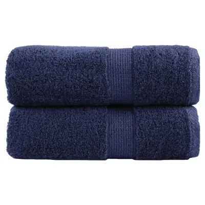 vidaXL Premium brisače za pranje SOLUND 2 kosa temno modre 30x30 cm 600 g/m²
