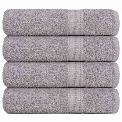 vidaXL Brisače za roke FROGN 4 kosi sive 50x100 cm 360 g/m²