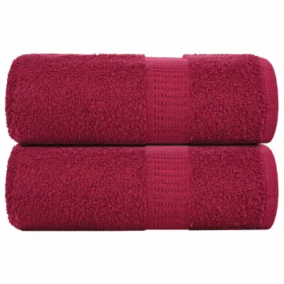 vidaXL Pralne brisače FROGN 2 kosa bordo 30x30 cm 360 g/m²
