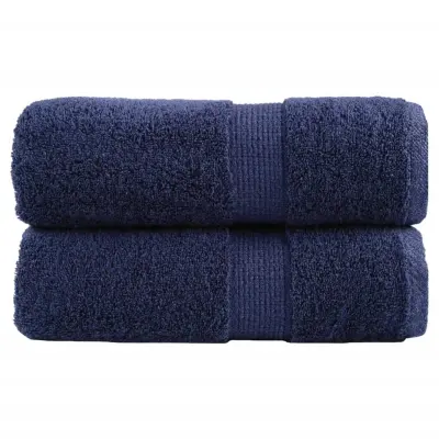 vidaXL Premium brisače za goste SOLUND 2 kosa temno modre 30x50 cm 600 g/m²