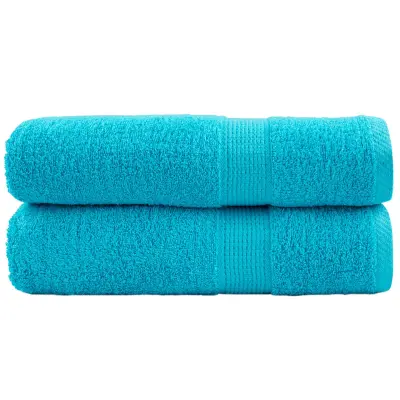 vidaXL Premium brisače za roke SOLUND 2 kosa turkizne 50x100 cm 600 g/m²