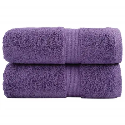 vidaXL Premium brisače za pranje SOLUND 2 kosa vijolične 30x30 cm 600 g/m²