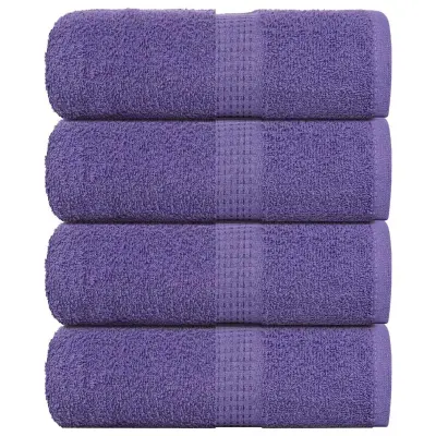 vidaXL Pralne brisače FROGN 4 kosi vijolične 30x30 cm 360 g/m²